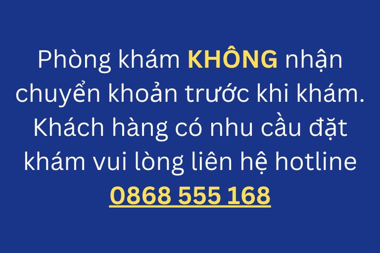 Phòng khám không nhận chuyển khoản khi đặt lịch